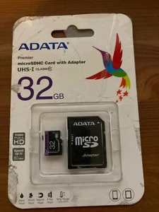 ADATA Premier 32GB MicroSDHC/SDXC UHS-I Class 10 V10 A1 Memory Card with Adapter - Photo 1 sur 2