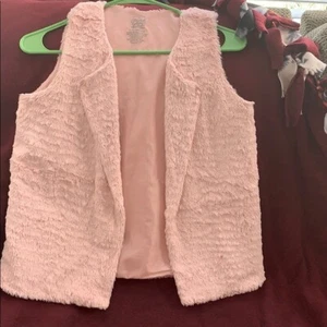 Pink Fuzzy Vest, Girls Size Large 10/12, Faded Glory - Picture 1 of 4
