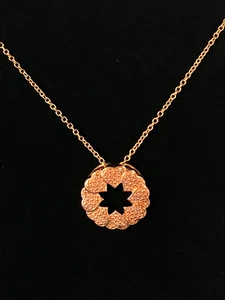 NWT CHAMPAGNE DIAMOND ACCENT HEART PENDANT NECKLACE, ROSE GOLD PLATED OVER BRASS - Picture 1 of 4