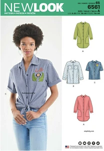 New Look Sewing Pattern 6561 Misses Tops Size A (8-20) Uncut New - Picture 1 of 2
