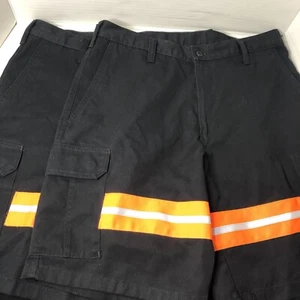 2 X Pantalones Cortos de Trabajo Cintas Cargo Para Hombre 34 Negro Comfort Flex 370-35 Reflectante - Imagen 1 de 10