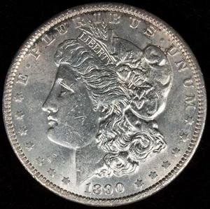 1890-P Morgan Silver Dollar Gorgeous Mint Luster AU/UNC - Picture 1 of 2