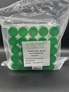 CELLTREAT 50 ml Zentrifugenröhrchen Papiergestell 25er-Pack sterile konische Unterseite - Bild 1 von 5