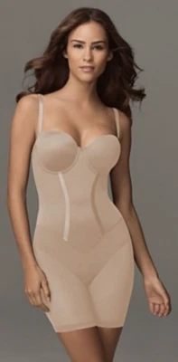 Flexees Easy-Up Unitard sin tirantes #2356 beige nuevo con etiquetas Foto 1 de 3