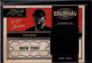2012 Playoff Prime Cuts CC Sabathia Colossal Jersey #31/49 Yankees