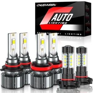 Para For Chevy Silverado 1500 2007-2015 Chusyray LED faro niebla bombillas 6000K - Picture 1 of 12