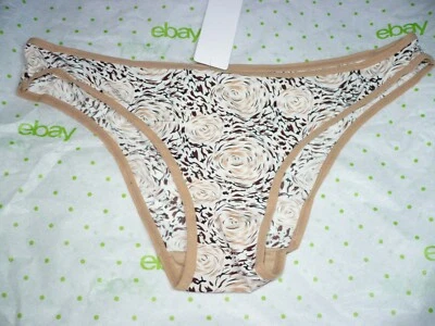 Bragas de bikini Hers By Herman de microfibra GRANDES estampado tostado 1 par suaves como la seda nuevas Foto 1 de 2