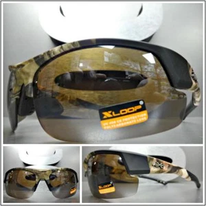 WRAP AROUND SPORT Hunting Fishing Military Tactical SUN GLASSES Camouflage Frame - Picture 1 of 8