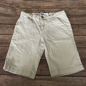 Girl’s Old Navy Bermuda Uniform Shorts Khaki Size 14 - Picture 1 of 3