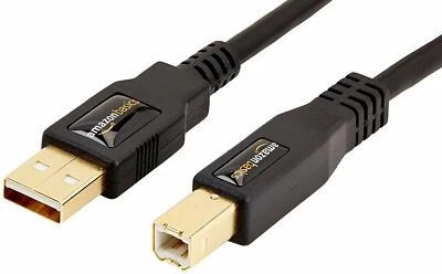 Quantity (4) AmazonBasics USB 2.0 Cable - A-Male to B-Male - 6 Feet (1.8 Meters) - Image 1 of 4