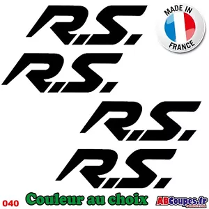 Stickers Autocollants RS 10cm - Clio megane twingo cup 16s wind - 040 - Imagen 1 de 3