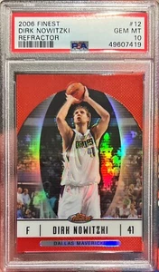 2006-07 Topps Finest Dirk Nowitzki Refractor Card #12 PSA 10 Gem Mint - Bild 1 von 1