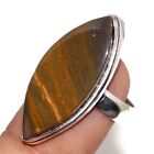 925 Silver Plated-Mookaite Ethnic Gemstone Handmade RIng Jewelry US Size-7.5 N05