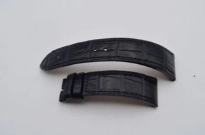 Corum Leather Bracelet 0 27/32in Men's New For Folding Clasp 0 3/4in Blue - Picture 1 of 2