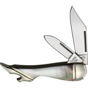 Queen City Black Pearl Lady Leg Pocket Knife 2.12" 440A Steel Blade Synth Handle - Picture 1 of 13