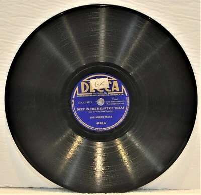 THE MERRY MACS "Deep In The Heart Of Texas / Kimaneero Down To Cairo"  78 RPM - Image 1 of 4