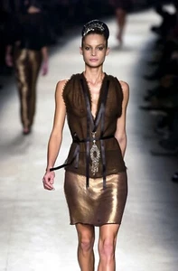 Lanvin Spring 2003 Runway Necklace Jewel Embellished Shirt Blouse Alber Elbaz S - Picture 1 of 8