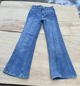 Jeans denim larghi conici FREE PEOPLE WE THE FREE metà secolo donna blu TAGLIA 26 - Foto 1 di 5