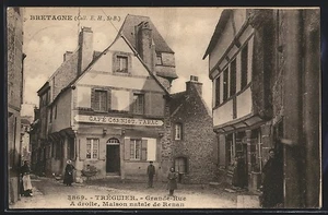 CPA Treguier, Grande-Rue, a droite, Maison natale de Renan 1924 - Picture 1 of 2