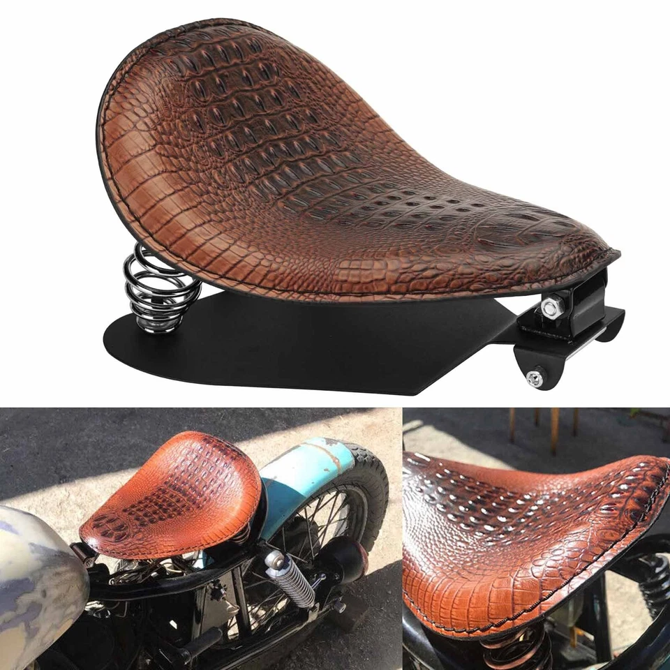 Solo Seat w/Spring Bracket Base For Yamaha V-Star 250 650 950 1100 1300 Bobber Foto 1 de 4