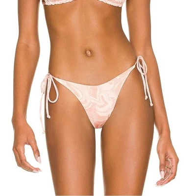 Parte inferior de bikini L*SPACE Lennox con corbata lateral en todo arremolinado grande NUEVO Foto 1 de 4