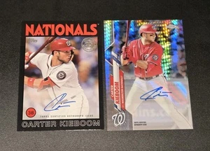 Carter Kieboom Auto 2020 Topps Chrome Prism Refractor #/125 + 2021 Retro #/199 - Bild 1 von 3