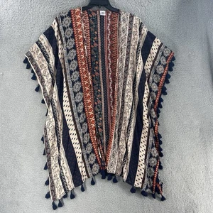 Panache Kimono Top Boho Swim Coverup Shrug Colorful Viscose One Size Fits most - Picture 1 of 12