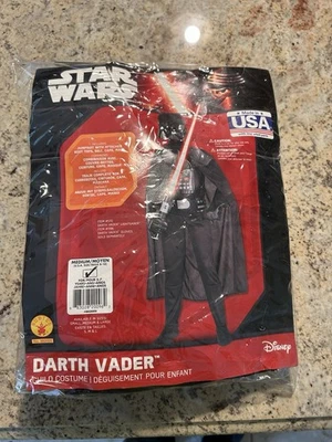 Darth Vader Rubie's 882009 Kids Medium 8-10 (5-7yo) Halloween Costume Star Wars! - Image 1 of 4