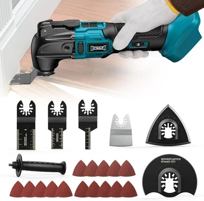 Cordless Oscillating Tool Compatible with Makita 18V Battery, 6 Variable Speed B - Image 1 of 4