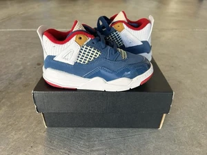 Nike Toddlers Air Jordan 4 TD Messy Room Edition Size 9C 15cm NEW IN BOX aj4 - Picture 1 of 7