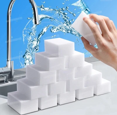 100pcs Melamine Magic Cleaning Sponges Eraser Pads for Kitchen Bathroom - NEW - Image 1 of 4