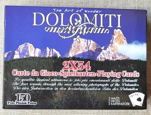 Wonderful views of Dolomiti Italy RARE Playing cards double deck 54 Complete - Picture 1 of 10