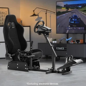 Marada G29 Racing Sim Cockpit Con Sedile Nero Da Gioco Adatto Per Logitech G27 - Picture 1 of 20