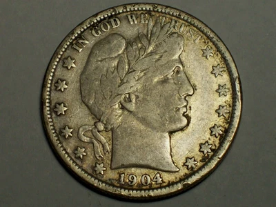 1904 Barber Half Dollar    FINE       SN7631 - Image 1 of 2