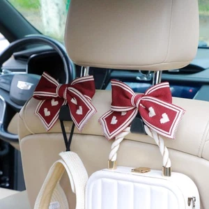 Bow Purse Hook for Car, Cute Car Headrest Storage Hooks, Bowknot Hanger Holde... - Picture 1 of 6