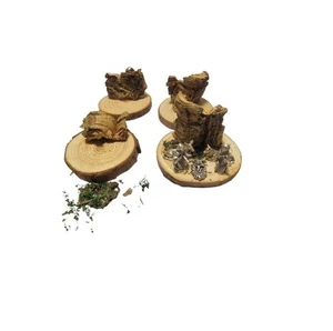 MINI presepe da completare base tonda diametro 7-8 cm 5 pastori 3 cm metallo - Foto 1 di 3