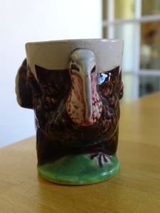 SARREGUEMINES EIN ALTER KOKETTSCHALE AUS STEINGUT TIERMODELL - Bild 1 von 7