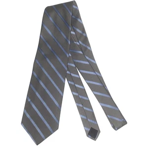 Brooks Brothers Makers Silver Blue Striped Neck Tie 100% Silk 59”x3.75” - Picture 1 of 6