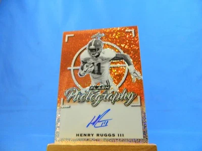 Henry Ruggs III Leaf 2020 Flash Photography Orange /10 Autograph Auto - Image 1 of 3