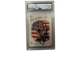 Allyson Felix 2014 Allen & Ginter #213 Olympic Legend Signed RC Card Auto PSA B - Picture 1 of 1
