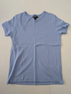 Vintage DKNY Girls Light Blue Short Sleeve Top Size: Medium - Free Shipping - Picture 1 of 6