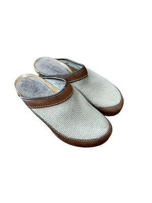 Zuecos de madera vintage años 70 cuero ratán-37 Foto 1 de 4