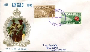 1965 NZ 50th Anniversary of the Gallipoli Landing - Commemorative cover - Bild 1 von 2