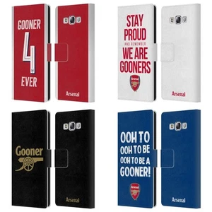 OFFICIAL ARSENAL FC GUNNERS LEATHER BOOK WALLET CASE COVER FOR SAMSUNG PHONES 3 - Picture 1 of 10