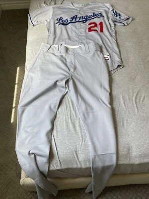 2016 Dodgers Béisbol Trayce Thompson Juego Usado Usado Jersey Conjunto Pantalones MLB Auténtico Foto 1 de 4