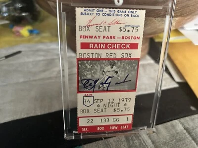 Carl Yastrzemski Autographed 3000 Hits Ticket Stub HOF Red Sox - Image 1 of 4