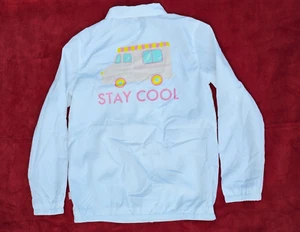 Art Class Museum Of Ice Cream Windbreaker Jacket Kids Size L 12/14 White Pink - Picture 1 of 6