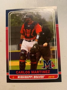 Carlos Martinez Card 2019 Mississippi Braves Team Card