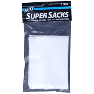 Fritz Super Sacks 2 Pack 5" x 9" Premium Aquarium Filter Bags with Drawstring - Picture 1 of 1