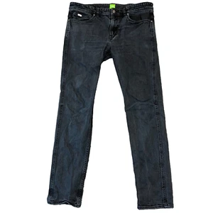 Hugo Boss Mens Jeans Slim Tapered Fit Grey Wash Stretch W36 L32 * Delaware - Imagen 1 de 16